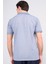 3803 Erkek Fermuarlı Polo Yaka T-Shirt Mavi 4