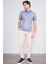 4009 Erkek Polo Yaka Jakarlı Merserize T-Shirt Lacivert 2