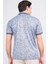 4009 Erkek Polo Yaka Jakarlı Merserize T-Shirt Lacivert 4