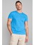 2772 Erkek Büyük Beden Bisiklet Yaka T-Shirt Kobalt 1