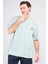 Çetinkaya Chester Polo 3842 Bisiklet Yaka 30/1 Penye Oversize Baskılı T-Shirt Koyu Çağla 1