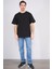 Çetinkaya Mentality 3893 Bisiklet Yaka 30/2 Süprem Loose Fit T-Shirt Siyah 2