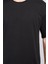 Çetinkaya Mentality 3893 Bisiklet Yaka 30/2 Süprem Loose Fit T-Shirt Siyah 3