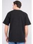 Çetinkaya Mentality 3893 Bisiklet Yaka 30/2 Süprem Loose Fit T-Shirt Siyah 4