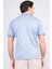 4008 Erkek Polo Yaka Jakarlı Merserize T-Shirt Mavi 4