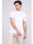 4040 Erkek Bisiklet Yaka Baskılı Regular T-Shirt Beyaz 1