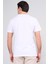 4040 Erkek Bisiklet Yaka Baskılı Regular T-Shirt Beyaz 4