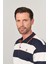 4111 Erkek Polo Yaka 30/1 Ringelli Pike T-Shirt Lacivert-Beyaz 3