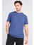 Çetinkaya Mentality 3391 Erkek Bisiklet Yaka Regular Ottoman T-Shirt Indigo 1