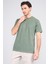 Çetinkaya Mentality 3391 Erkek Bisiklet Yaka Regular Ottoman T-Shirt Haki 1