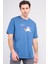Çetinkaya Chester Polo 3863 Bisiklet Yaka 30/1 Penye Comfort Baskılı T-Shirt Indigo 1