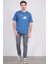 Çetinkaya Chester Polo 3863 Bisiklet Yaka 30/1 Penye Comfort Baskılı T-Shirt Indigo 2