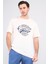 Çetinkaya Mentality 3807 Bisiklet Yaka 30/1 Penye Regular Baskılı T-Shirt Koyu Krem 1