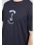 Çetinkaya Chester Polo 3865 Erkek Bisiklet Yaka 30/1 Penye Baskılı Regular T-Shirt Lacivert 1