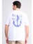 Çetinkaya Chester Polo 3859 Bisiklet Yaka 30/1 Penye Regular Baskılı T-Shirt Beyaz 4