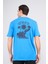 Çetinkaya Chester Polo 3833 Bisiklet Yaka 30/1 Penye Comfort Baskılı T-Shirt Cobalt 4