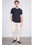 3792 Erkek Bisiklet Yaka 30/1 Pike T-Shirt Lacivert 2