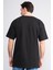 Çetinkaya Mentality 3892 Bisiklet Yaka 30/2 Süprem Loose Fit T-Shirt Siyah 4