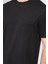 Çetinkaya Mentality 3414 Bisiklet Yaka Petek Örme Regular Cepli T-Shirt Siyah 3