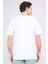 Çetinkaya Mentality 3967 Bisiklet Yaka Penye Regular Baskılı Tshirt Beyaz 4