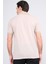 3774 Erkek Polo Yaka Baklava Desen T-Shirt Koyu Bej-Açık Bej 4