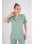 Aylu Model Soft Likra Çağla Yeşili Doktor Hemşire Hastane Scrubs Üniforma Takımı 1