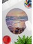 Gün Batımı Sahil Baskılı No:2 Oyuncu Gaming Oval Bilek Destekli Mousepad 1
