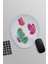 Renkli Kelebekler Baskılı Oval Bilek Destekli Mousepad 1