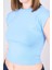 Çetinkaya Fithit 3266A Bayan Bisiklet Yaka 30/1 Likralı Süprem Crop T-Shirt Açık Mavi 3