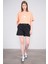 Çetinkaya Fithit 8385 Bayan Bisiklet Yaka 30/1 Penye Baskılı Oversize T-Shirt Kayısı 2