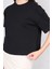 Ikoll 1004503 Siyah Kadın Basic Crop T-Shirt 3