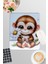 Sevimli Hayvanlar No:1 Baskılı Oyuncu Gaming Dikdörtgen Bilek Destekli Mousepad 1