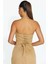 All Wrapped Up Korse Üstü: Açık Sırt Detaylı Şık Halter Üst 3