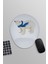 Atkılı Kutup Ayısı Eğlenceli Baskılı Oval Bilek Destekli Mousepad 1