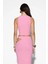 Bambi Top - Pembe Kemer Detaylı, Yüksek Yakalı ve Fit Siluete Sahip 4