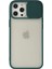 iPhone 12 Pro Max Kılıf Palm Buzlu Kamera Sürgülü Silikon - Yeşil - KA6505-1570 1