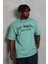 Unisex Oversize Baskılı Bisiklet Yaka T-Shirt - Mint Yeşili 5