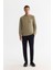 Erkek Vizon Bisiklet Yaka Pamuklu Baskılı Elastan Sweatshirt A42Y1206 6