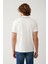 Erkek Beyaz %100 Pamuk 3 Düğmeli Jakarlı Polo Yaka T-Shirt A41Y1147 4