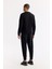 Erkek Siyah Bisiklet Yaka Baskılı Bi Stretch Interlok Sweatshirt A51y1204 4