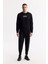 Erkek Siyah Bisiklet Yaka Baskılı Bi Stretch Interlok Sweatshirt A51y1204 6