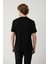 Erkek Siyah Bisiklet Yaka Baskılı Interlok T-shirt A41y1008 4