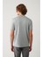 Erkek Gri Bisiklet Yaka Baskılı Interlok T-shirt A41y1008 4