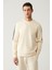 Erkek Bej Bisiklet Yaka Interlok Baskılı Sweatshirt A41y1203 1