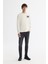 Erkek Ekru Bisiklet Yaka Pamuklu Baskılı Elastan Sweatshirt A42Y1206 5