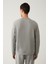 Erkek Gri Bisiklet Yaka Baskılı Soft Touch Sweatshirt A41y1224 4