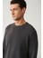 Erkek Antrasit Bisiklet Yaka Baskılı Soft Touch Sweatshirt A41y1224 2