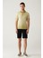 Erkek Açık Haki 3 Düğmeli Boya Efektli Polo Yaka Triko T-shirt A41y5114 5