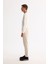 Erkek Bej Slim Fit Kırışmaz Hızlı Kuruyan Beli Lastikli Ekstra Esnek Teknik Kumaş Pantolon A42Y3065 2