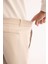 Erkek Bej Slim Fit Kırışmaz Hızlı Kuruyan Beli Lastikli Ekstra Esnek Teknik Kumaş Pantolon A42Y3065 5